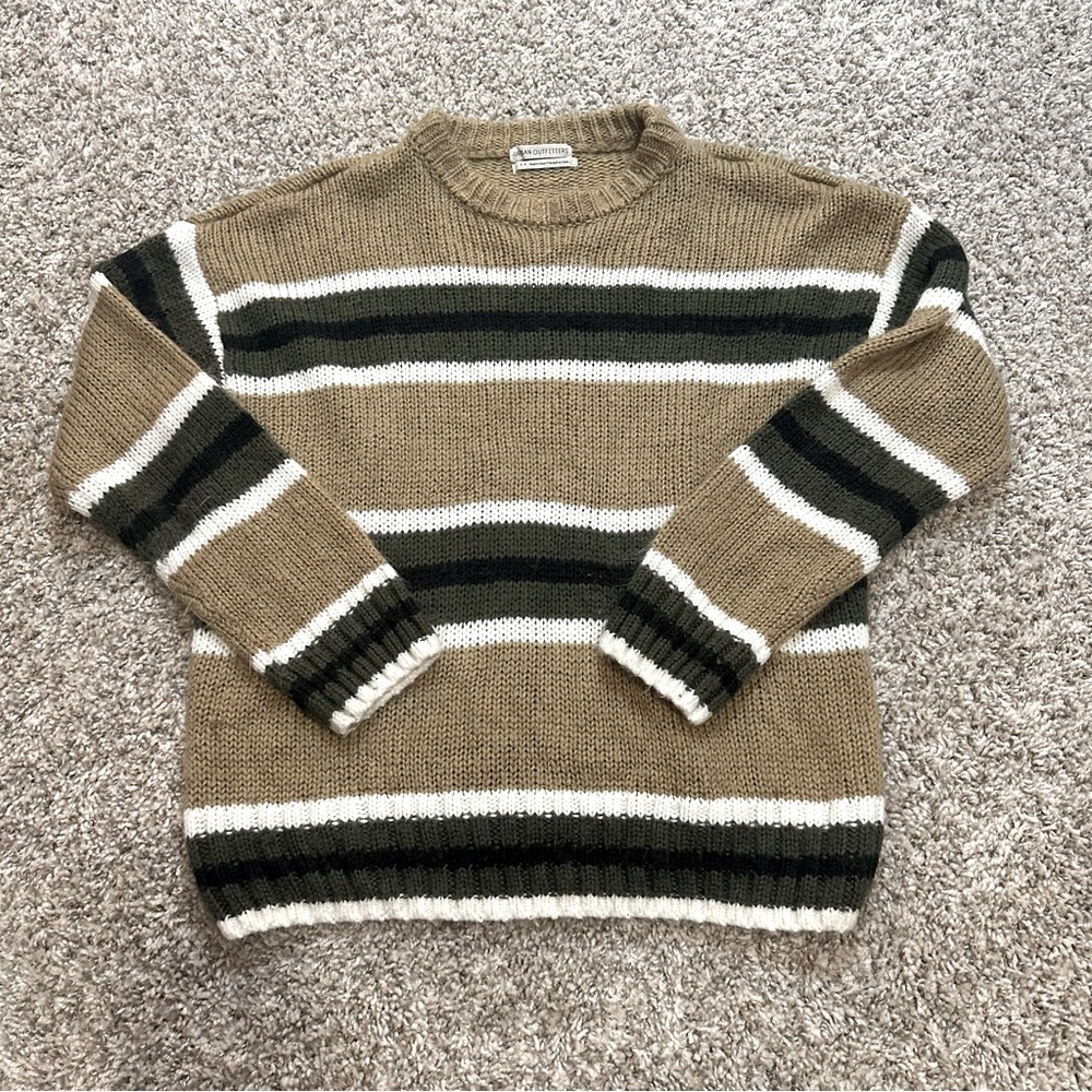 Urban Outfitters Sweater Neutral Striped Size Small